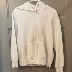Hanes EcoSmart White Hoodie